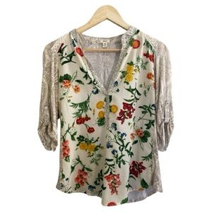 Anthropologie Tiny Effie Wildflower Garden Floral Top Extra Small